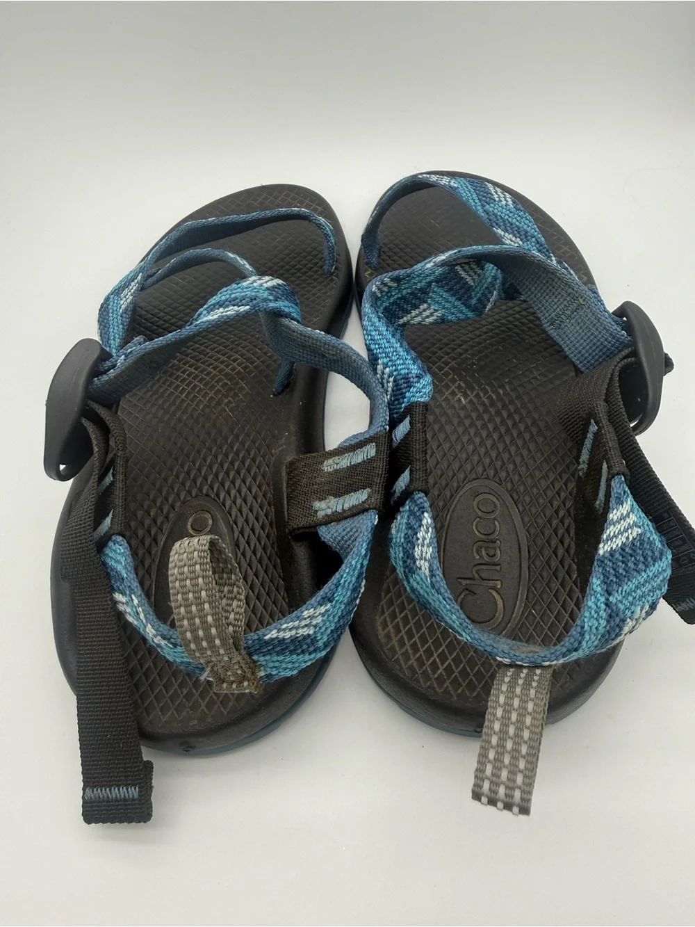 Chaco Z1 Classic Sport Sandals Kids Youth Size 5 Blue Pattern Hiking Water Shoes
